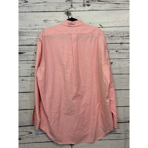 Men's Ralph Lauren Pink Long Sleeve Button Down Shirt Size L Blake Style - Picture 4 of 4